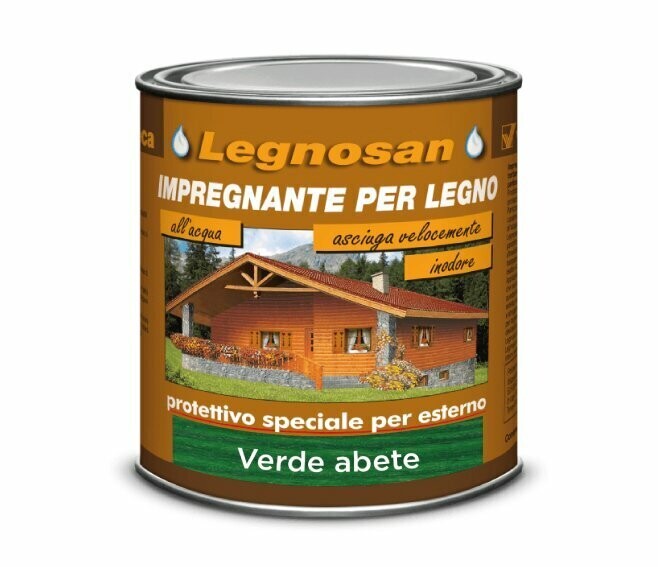 VELECA - LEGNOSAN VERDE ABETE ML. 750 IMPREGNANTE ALL'ACQUA PER LEGNO