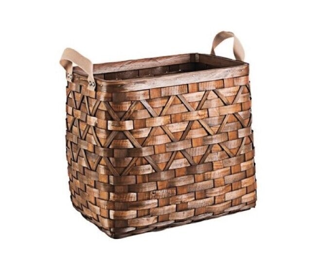BIZZOTTO - CESTA DECORATIVA 2 MANICI LISETTE RETTANGOLARE MARRONE TAGLIA SMALL 39X27XH.36 CM. 41127001