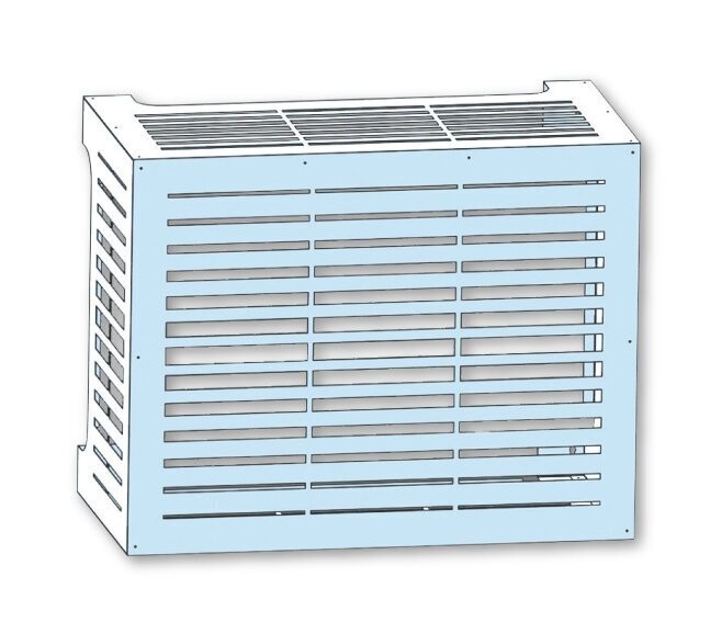 LIGHT - COPRI CONDIZIONATORE UNITA' ESTERNA 9-12 BIANCO RAL9010 IN ALLUMINIO MISURA M 860X680X440 MM.