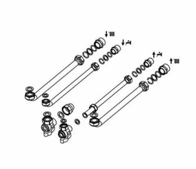 ARISTON - KIT IDRAULICO DI PRIMA INSTALLAZIONE 2 RUBINETTI 3318224