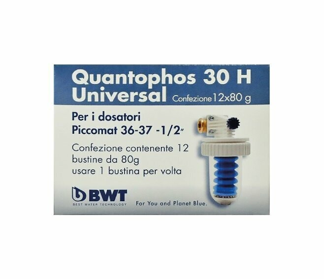 BWT - QUANTOPHOS 30 H UNIVERSAL POLIFOSFATI IN POLVERE CONFEZIONE 12 BUSTE DA 80 GR. 16032