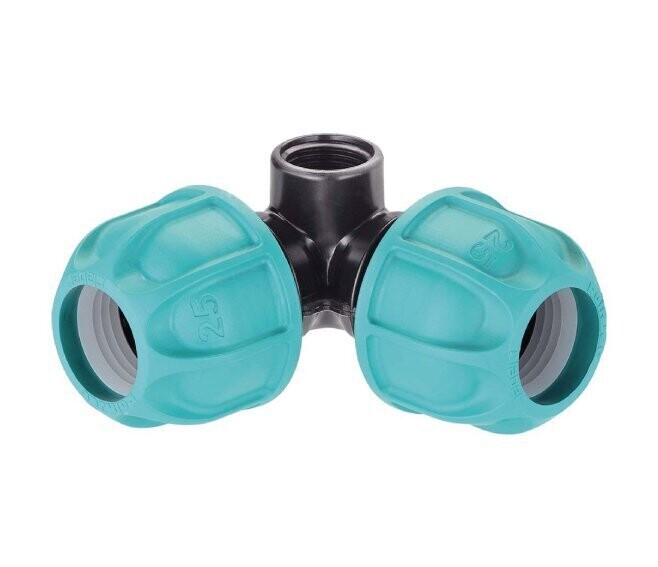 CLABER - RACCORDO A GOMITO DN. 25 MM FILETTO 1/2” F 90427