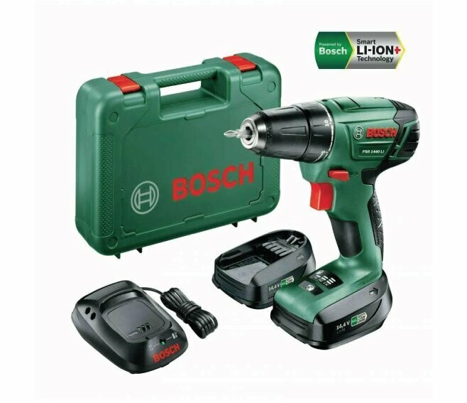BOSCH - TRAPANO/AVVITATORE 14,4 V 1,5 AH 2 BATTERIE AL LITIO 060395430M