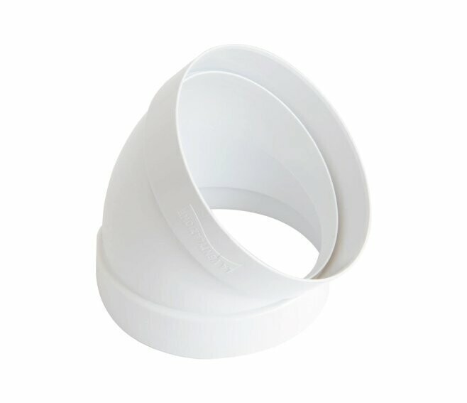 EDIL PLAST - LA VENTILAZIONE CURVA A 45° FF IN ABS DN. 100 MM. BIANCO CCR10045B