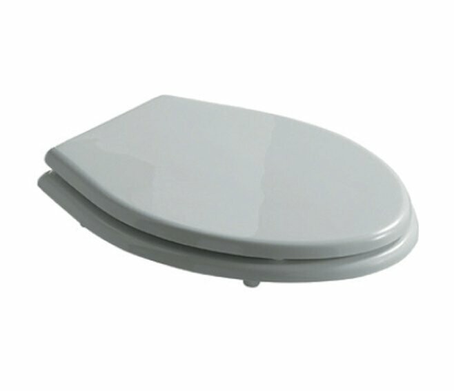 GALASSIA - ETHOS SEDILE PER WC IN LEGNO CON CERNIERE CROMATE BIANCO 8495