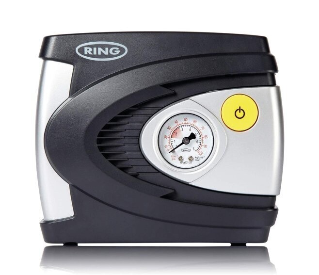 RING ​AUTOMOTIVE - RING RAC610 COMPRESSORE ANALOGICO 12V AD ARIA PORTATILE PER CAMPER, BICI, AUTO