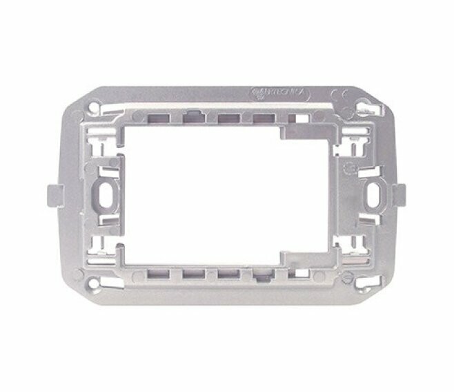AERTECNICA - SUPPORTO ADATTATORE PER PLACCA GEWISS CHORUS GRIGIO METAL CHIARO LUCIDO NA691