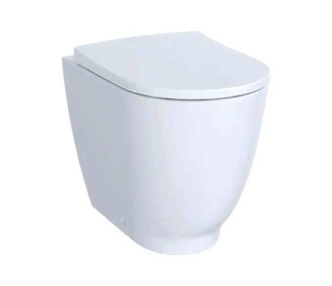 GEBERIT - ACANTO VASO WC BTW A PAVIMENTO A CACCIATA RIMFREE CON SEDILE CHIUSURA RALLENTATA BIANCO 500.824.00.1