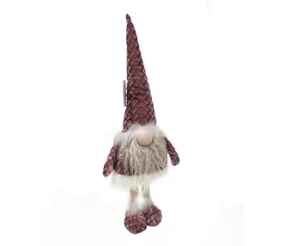 BIZZOTTO - BABBO RUFUS STAND ROSA H.45 CM. DECORAZIONE NATALIZIA 935343