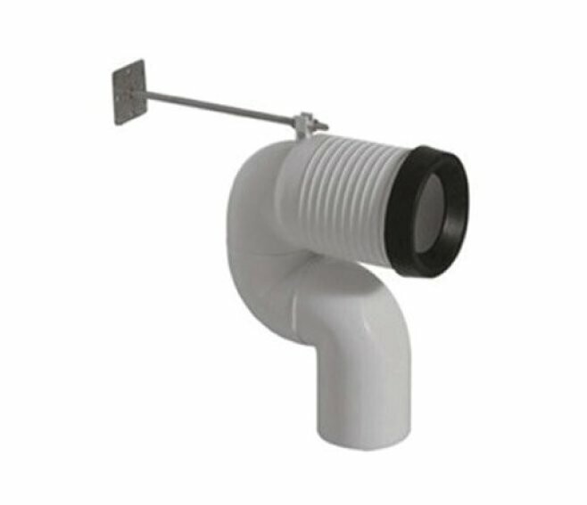 GALASSIA - CURVA TECNICA PER SCARICO PAVIMENTO TRASLATO REGOLABILE DA 16 A 20 CM. 9065