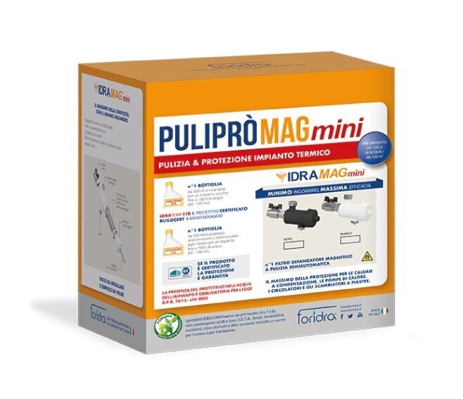 FORIDRA - PULIPRO MAG MINI NERO KIT DI PULIZIA E PROTEZIONE IMPIANTO TERMICO 100 LT. PULIPMINN