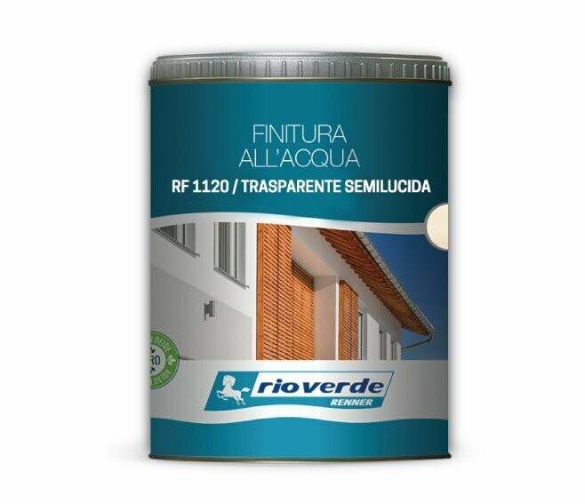 RIO VERDE - FINITURA PER ESTERNI CLASSICA ALL'ACQUA TRASPARENTE SEMILUCIDA 750 ML. RF1120