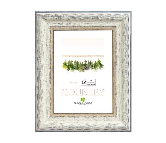 BUBOLA & NAIBO - CORNICE FABRIANO SERIE COUNTRY IN LEGNO COLORE BIANCO 40 X 50 CM. 5015 02 17