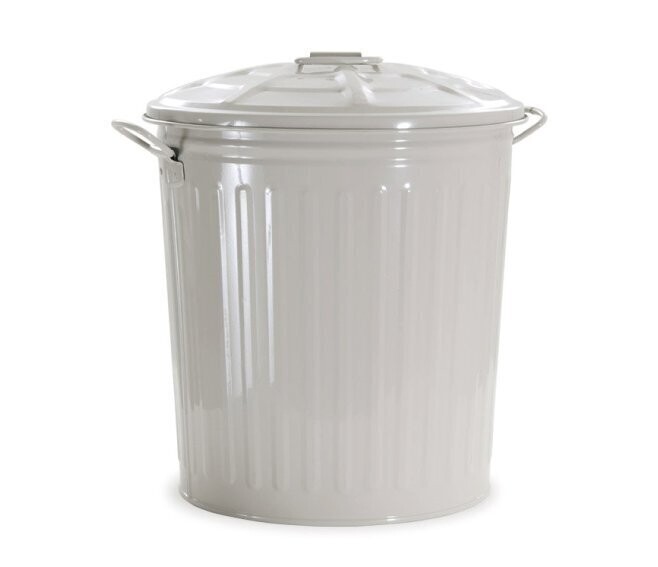 VERDELOOK - BIDONE COLORATO IN LAMIERA CON COPERCHIO 18 LT. BEIGE 211/79