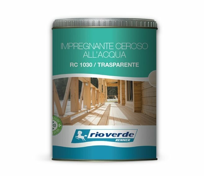 RIO VERDE - IMPREGNANTE CEROSO ALL'ACQUA COLORE TRASPARENTE 0,75 LT. RC1030