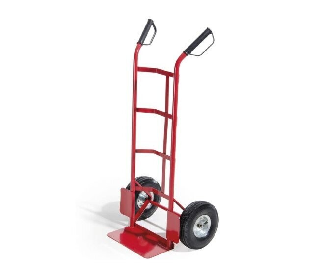 VERDELOOK - CARRELLO PORTATUTTO PORTATA 150 KG. CON 2 RUOTE PNEUMATICHE ROSSO 80