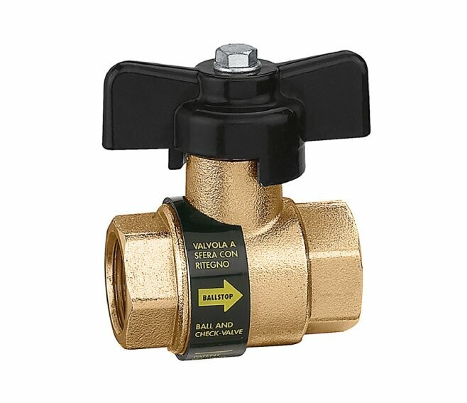 CALEFFI - BALLSTOP VALVOLA SFERA 3/4 CON RITEGNO INCORPORATO 323050