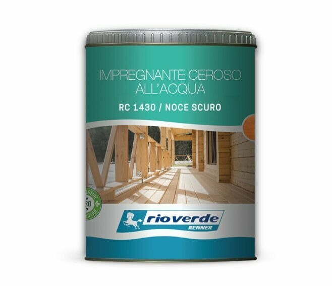 RIO VERDE - IMPREGNANTE CEROSO ALL'ACQUA COLORE NOCE SCURO 0,75 LT. RC1430