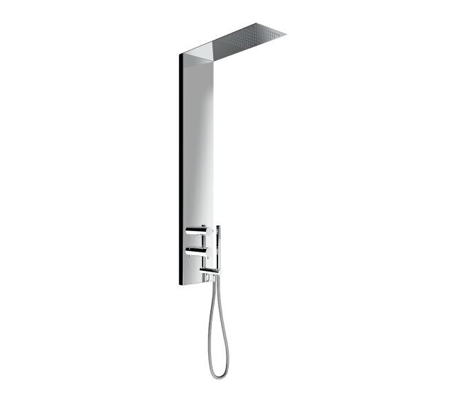 ERCOS - SQUARE COLONNA DOCCIA IN ACCIAIO INOX CON MISCELATORE CROMO BNCOLCQMIX0002
