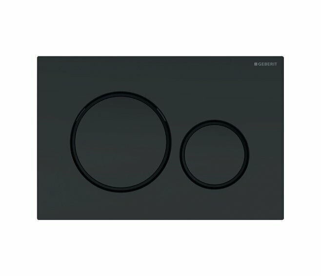 GEBERIT - SIGMA20 PLACCA DI COMANDO DOPPIO TASTO NERO OPACO/NERO  115.882.16.1