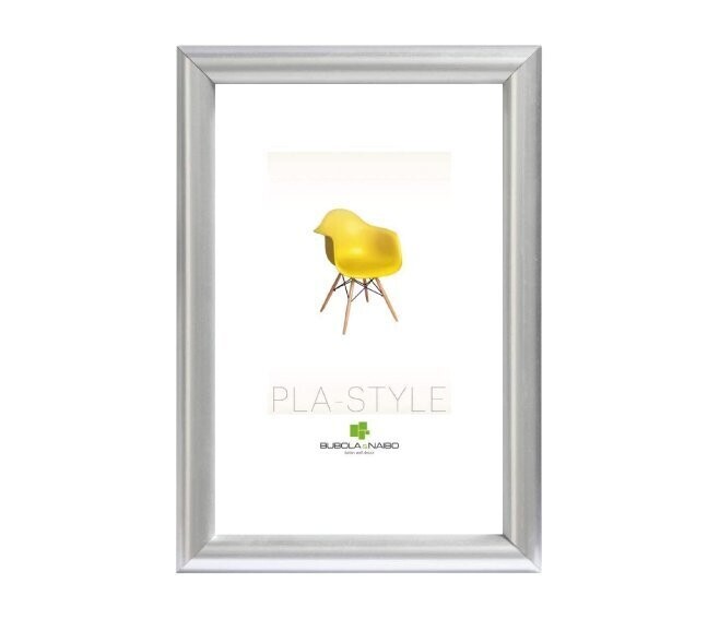 BUBOLA & NAIBO - CORNICE PLA-STYLE SERIE BASIC IN PLASTICA COLORE ARGENTO 10 X 15 CM. PLA01 AA 03