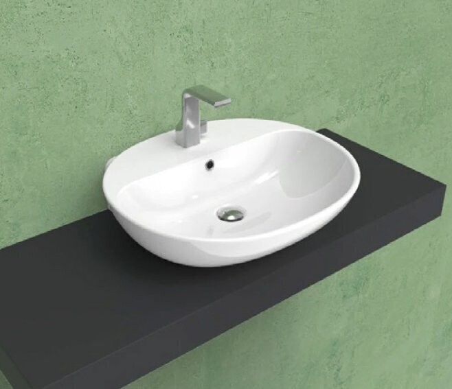 FLAMINIA - NUDA LAVABO 60 CM. MONOFORO DA APPOGGIO BIANCO 5083