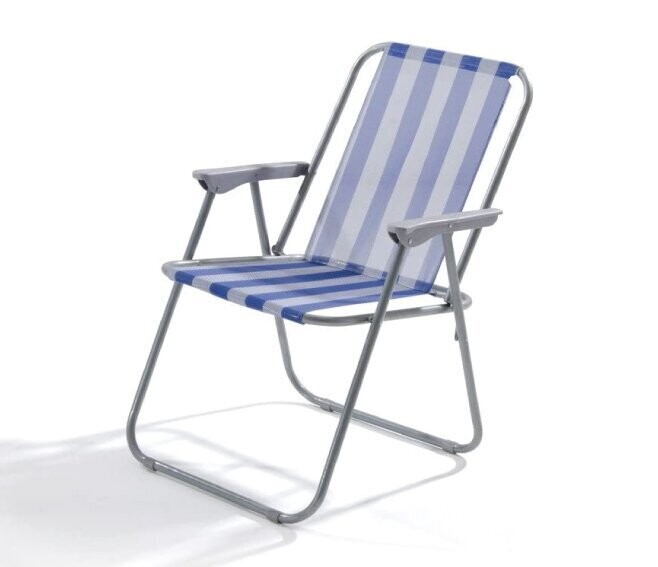 VERDELOOK - LANZAROTE SEDIA PIEGHEVOLE DA SPIAGGIA RIGHE BIANCO E BLU 780/50BBL
