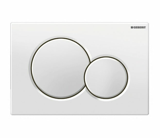 GEBERIT - SIGMA01 PLACCA BIANCA DOPPIO PULSANTE 115.770.11.5