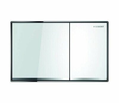 GEBERIT - SIGMA60 PLACCA DI COMANDO PER WC DOPPIO TASTO VETRO BIANCO 115.640.SI.1