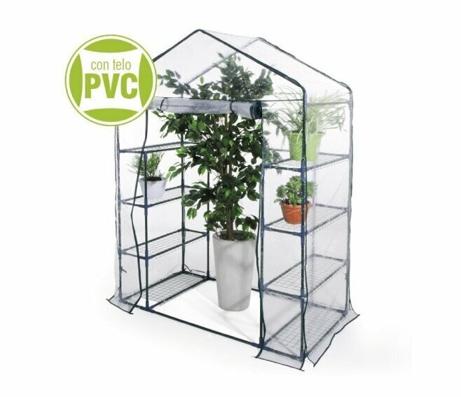 VERDELOOK - SERRA 8 RIPIANI CON TELO PVC 140X72.5X195 CM. 647/5