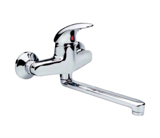 IDRO BRIC - TITAN RUBINETTO MISCELATORE MONOCOMANDO LAVELLO CON ATTACCO PARETE CROMO J79716