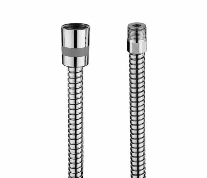 BOSSINI - FLESSIBILE DOCCIA DOPPIA AGGRAFFATURA DN. 12 MM. 15X1M X 1/2”F CROMO A00400C00030001