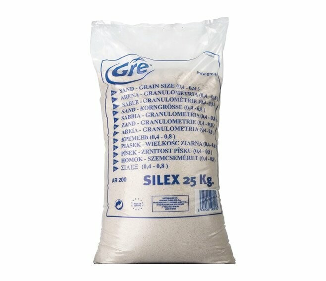 GRE - MEZZO FILTRANTE SABBIA PER FILTRO PISCINA 25 KG.