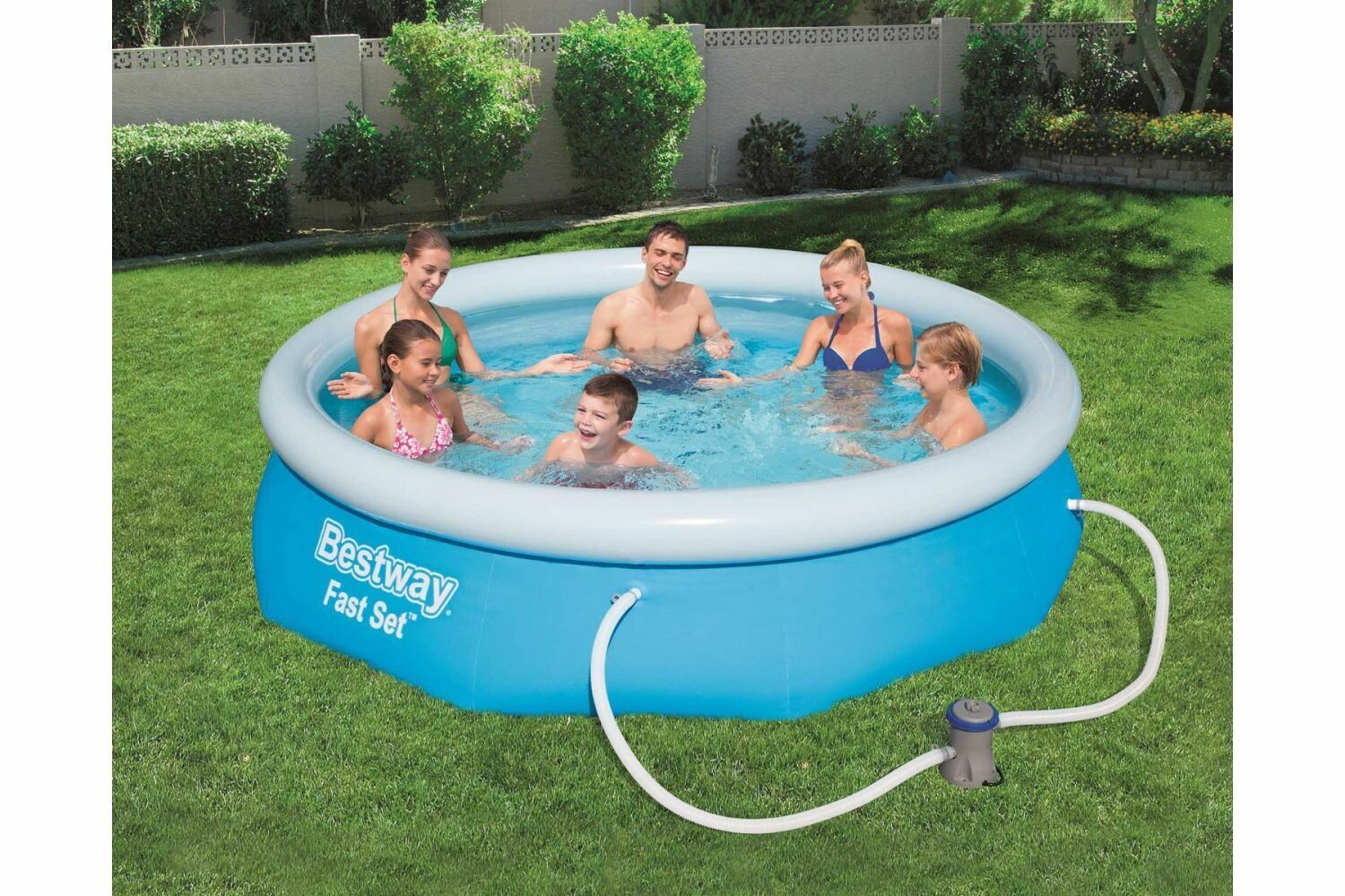 BESTWAY - PISCINA FAST SET GONFIABILE CM. 305X76 CON POMPA DI FILTRAGGIO 57270