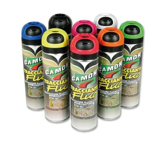 CAMON - TRACCIANTE FLUO BLU VERNICE SPRAY FLUORESCENTE PER TRACCIATURA A TERRA 500 ML. 552222