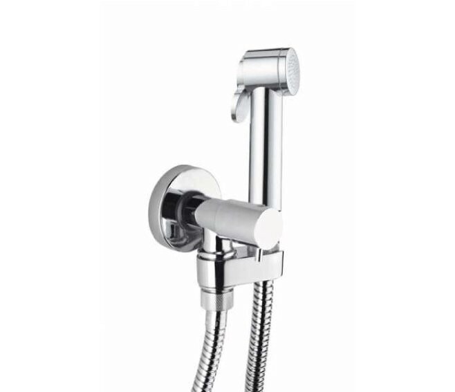 BOSSINI - PALOMA IDROGETTO SET DOCCIA COMPLETO CON RUBINETTO D'ARRESTO + FLEX 80 CM. E57010