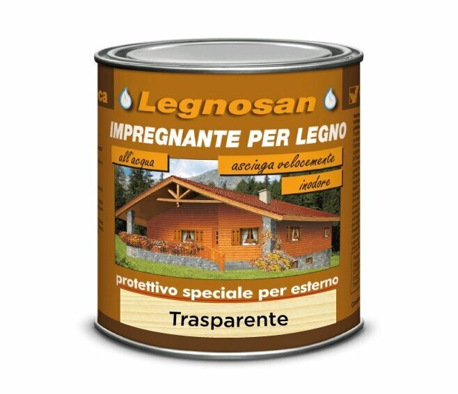 VELECA - LEGNOSAN TRASPARENTE ML. 750 IMPREGNANTE ALL'ACQUA PER LEGNO