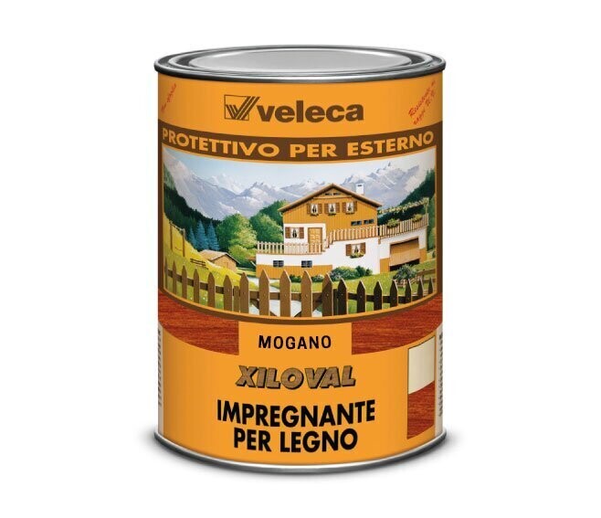 VELECA - XILOVAL MOGANO LT. 1 IMPREGNANTE PROTETTIVO LUCIDO DA ESTERNO PER LEGNO