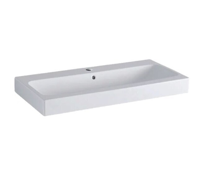 GEBERIT - ICON LAVABO 90 CM. MONOFORO IN GRES PORCELLANATO BIANCO 124090000