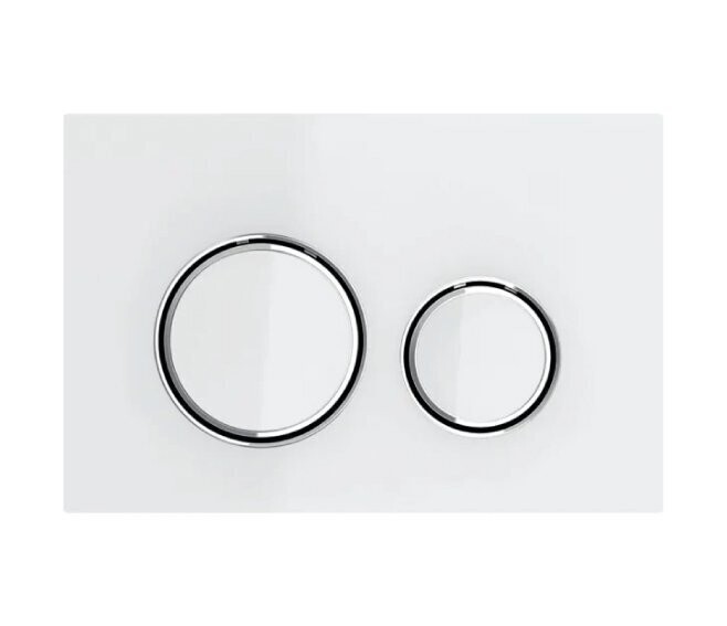 GEBERIT - SIGMA21 PLACCA DI COMANDO 2 TASTI BIANCO / CROMO / BIANCO 115.884.SI.1