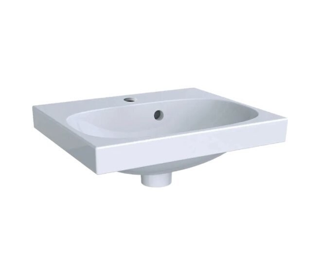 GEBERIT - ACANTO LAVAMANI 45 CM. MONOFORO IN GRES PORCELLANATO BIANCO 500.636.01.2