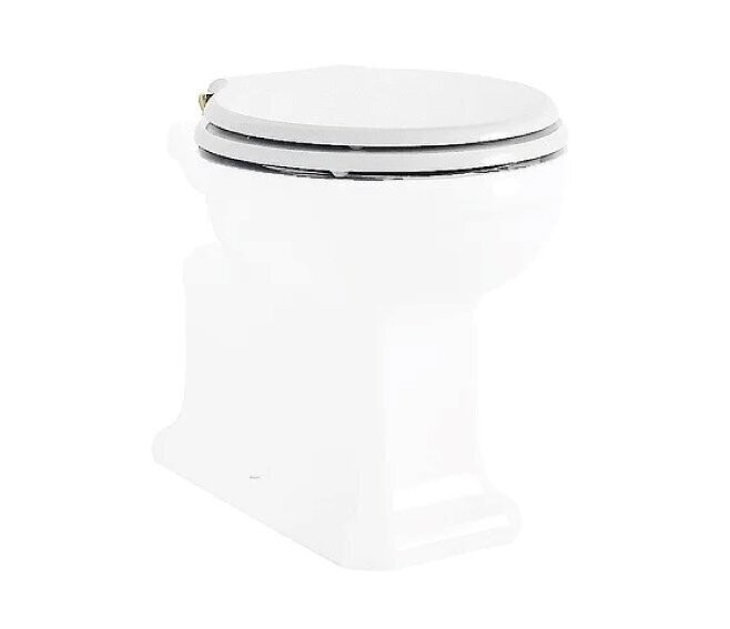 POZZI GINORI - MONTEBIANCO SEDILE PER VASO WC BIANCO IN POLIESTERE CON CERNIERE DORATE 07760000