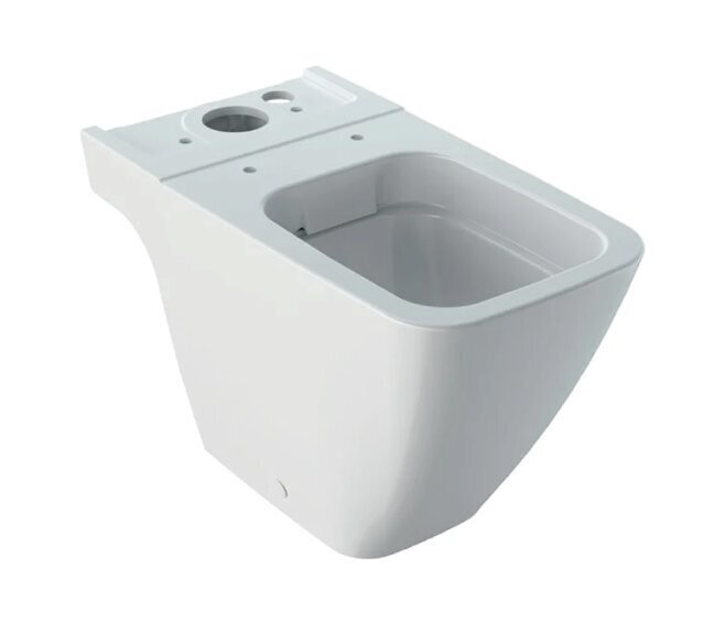 GEBERIT - ICON SQUARE VASO WC A PAVIMENTO A CACCIATA PER CASSETTA DI RISCIACQUO ESTERNA RIMFREE BIANCO 200930000