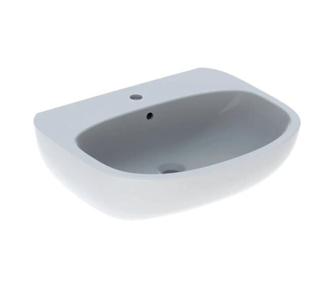 GEBERIT - FANTASIA LAVABO 60 CM. MONOFORO IN GRES PORCELLANATO BIANCO 500.906.00.1