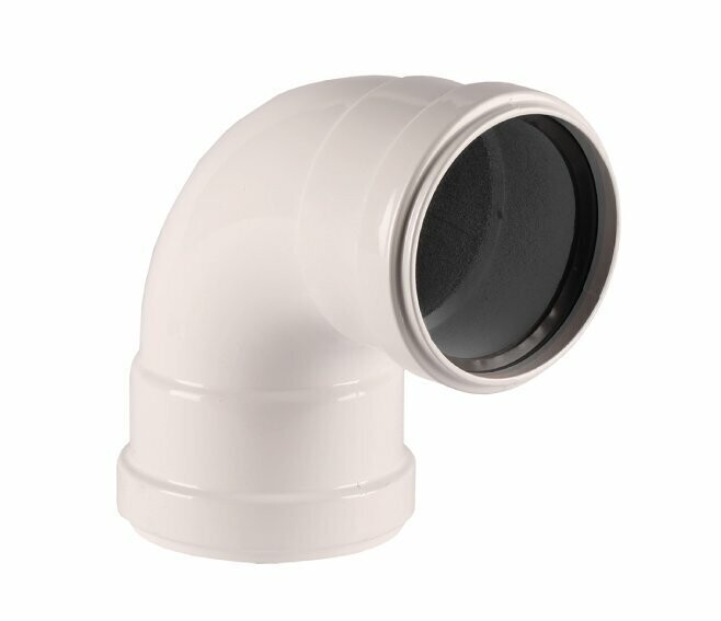 ATI - CURVA 90° IN ALLUMINIO MONOPARETE F/F DN. 60 MM BIANCO 2-96PFF