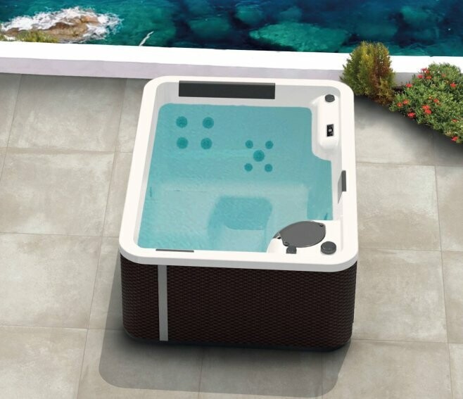 KINEDO - GRANDFORM HAPPY SPA A300 MINIPISCINA 3 POSTI BIANCO/RATTAN 230X160X78 CM. HPP#A300