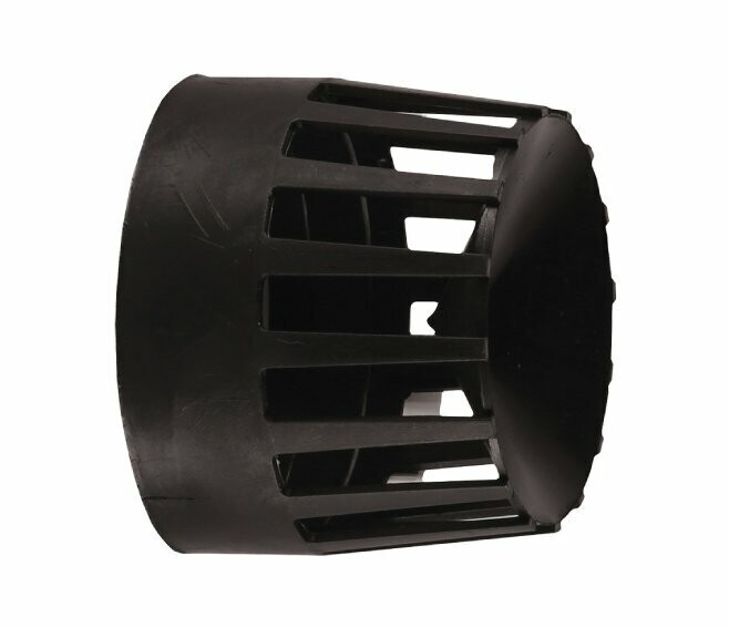 ATI - TERMINALE SCARICO ORIZZONTALE NYLON MASCHIO DN. 80 NERO MM. 10-8S