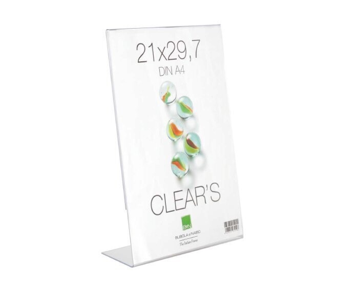 BUBOLA & NAIBO - CORNICE PORTAFOTO CLEAR’S SERIE PHOTOFRAMES IN PLASTICA FORMATO A4 21 X 29,7 CM. VERTICALE PCLEAR01VTMA4