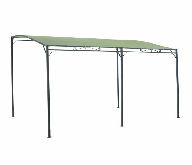 C.R.O. - GAZEBO PERGOLA IN METALLO COLORE ECRU' 5 PALI