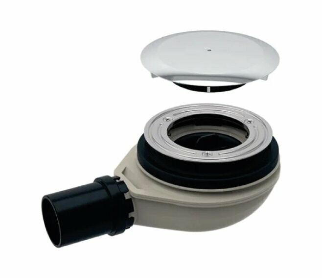 GEBERIT - SIFONE PER PIATTO DOCCIA DN. 90 CON TAPPO PER PILETTA CROMO SCARICO PE 150.583.21.1